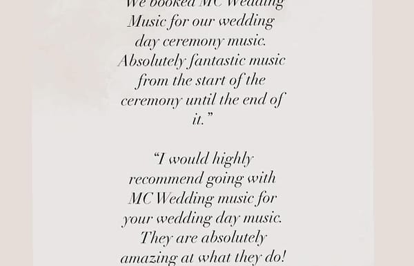 Ceremony & Drinks Reception Music Category Vendor Gallery MC Wedding Music Cavan